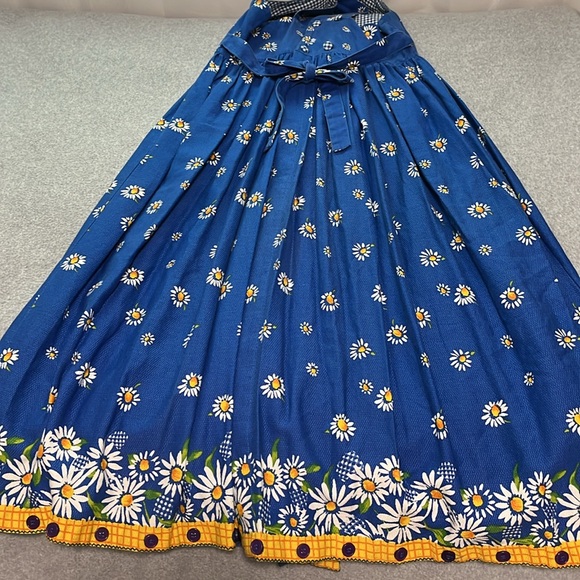 Prairie Cottage Floral Midi Pinafore Dress Small Daisy Fairy Whimsical Country - Picture 8 of 13